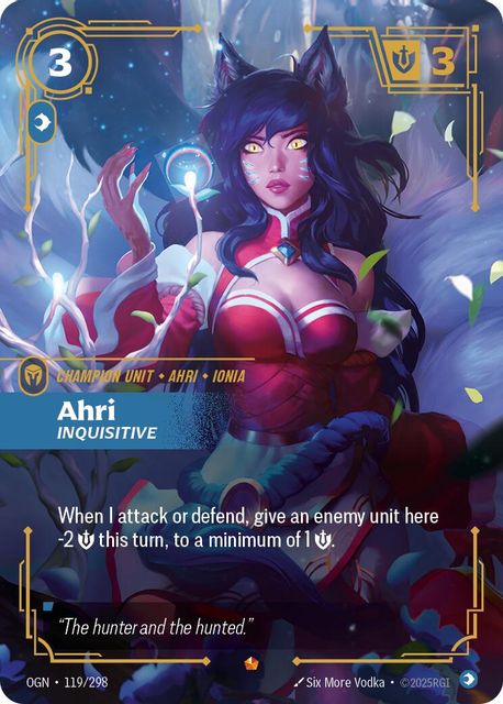 Ahri, Inquisitive card art