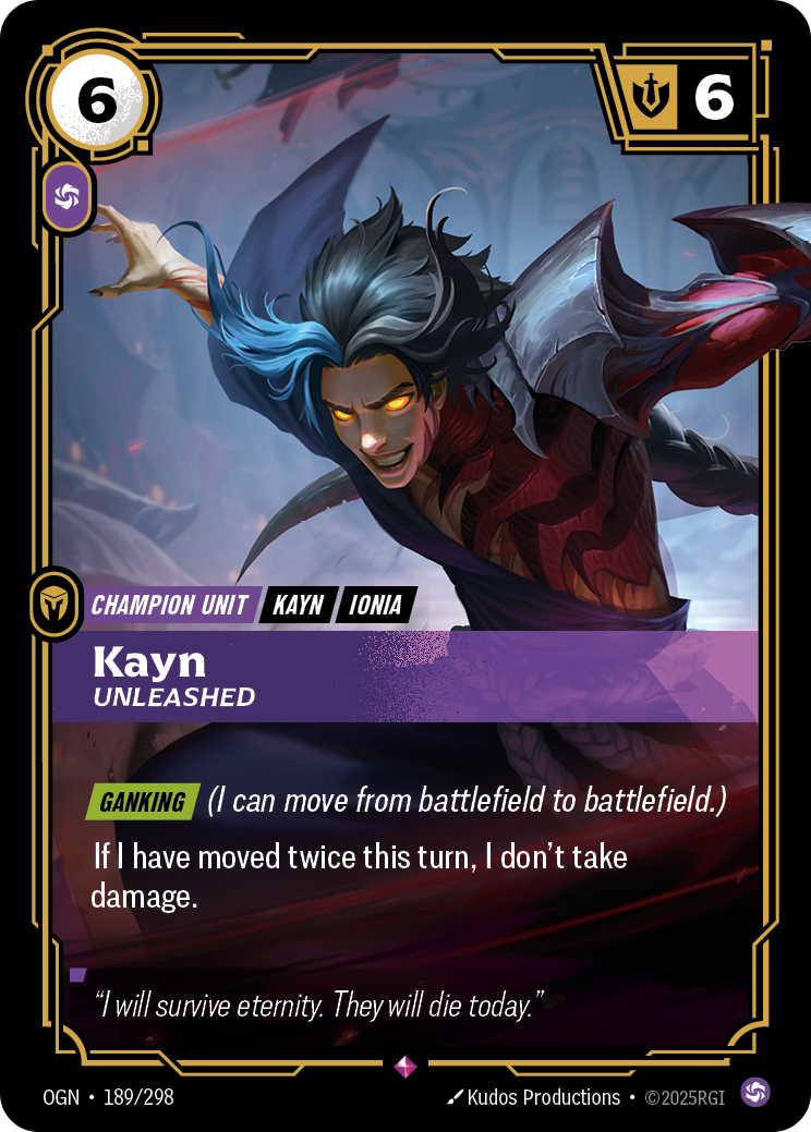 Kayn, Unleashed art
