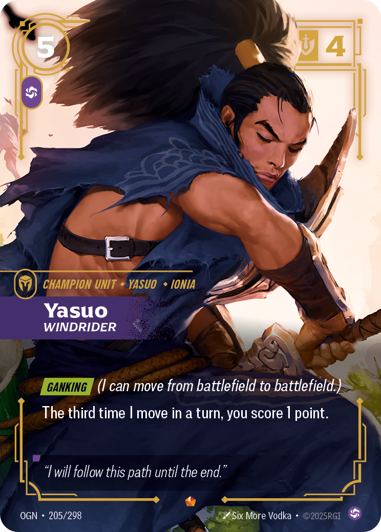Yasuo, Windrider art