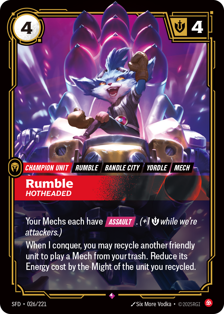 Rumble, Hotheaded art