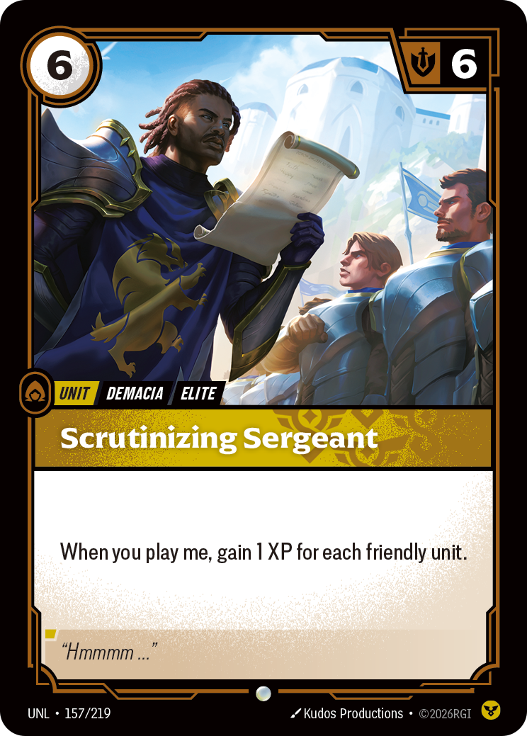 Scrutinizing Sergeant art