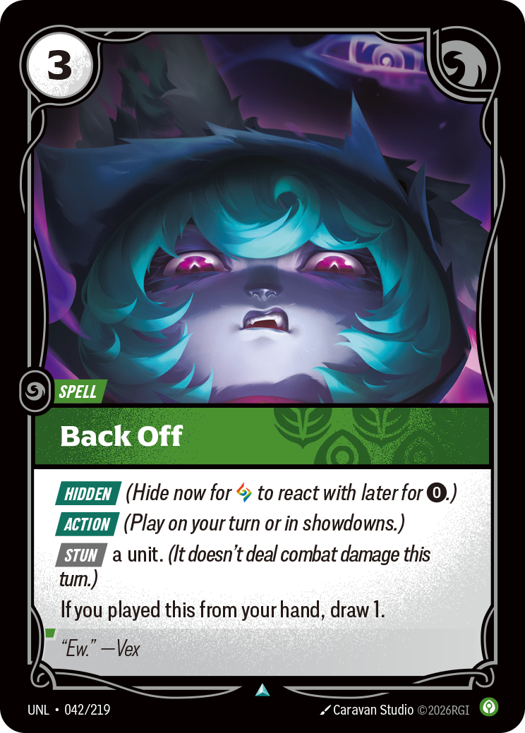 Back Off art