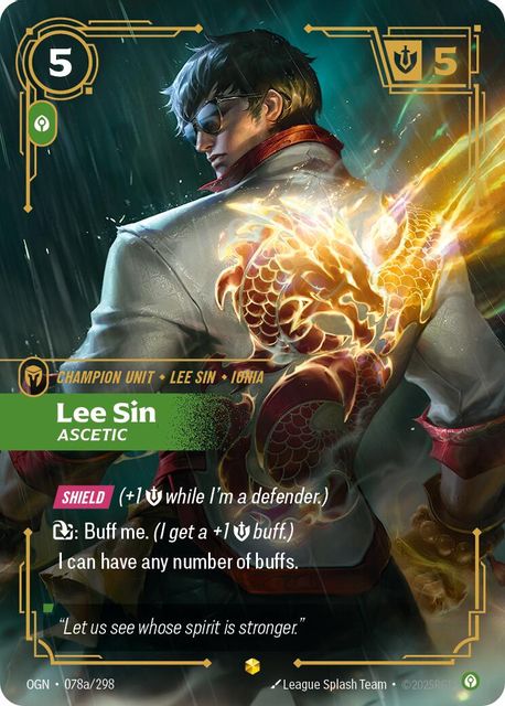 Lee Sin, Ascetic card art