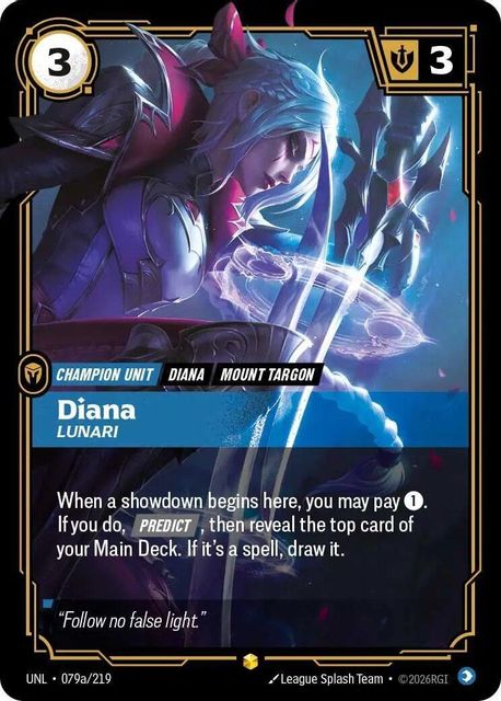 Diana, Lunari card art