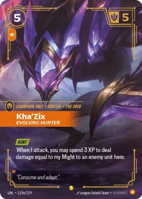 Kha'Zix, Evolving Hunter card art