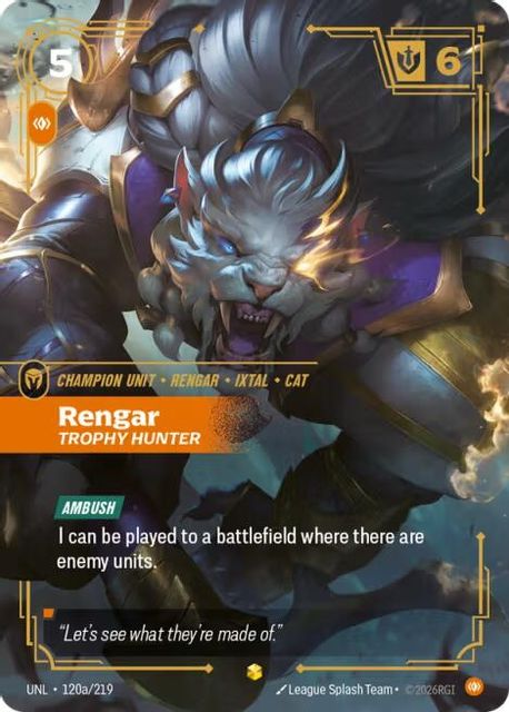 Rengar, Trophy Hunter card art