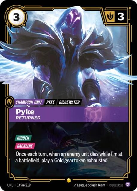 Pyke, Returned card art