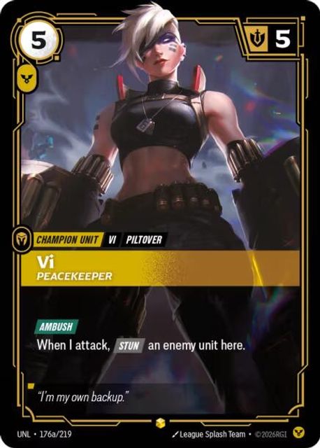 Vi, Peacekeeper card art