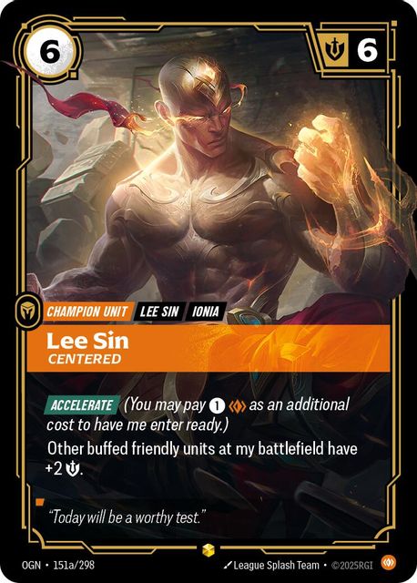 Lee Sin, Centered card art