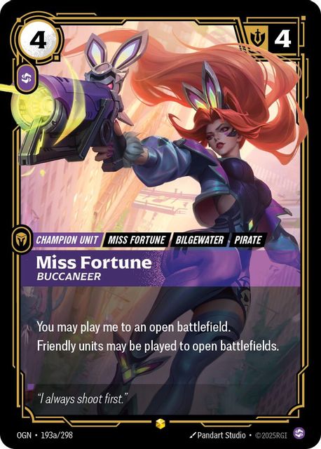 Miss Fortune, Buccaneer card art