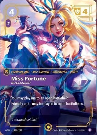 Miss Fortune, Buccaneer art