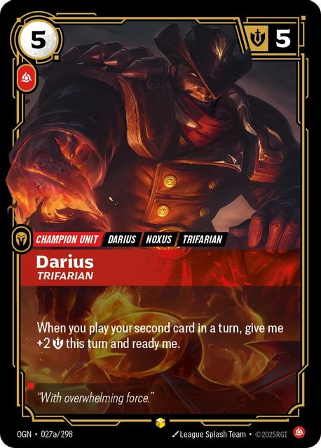 Darius, Trifarian card art