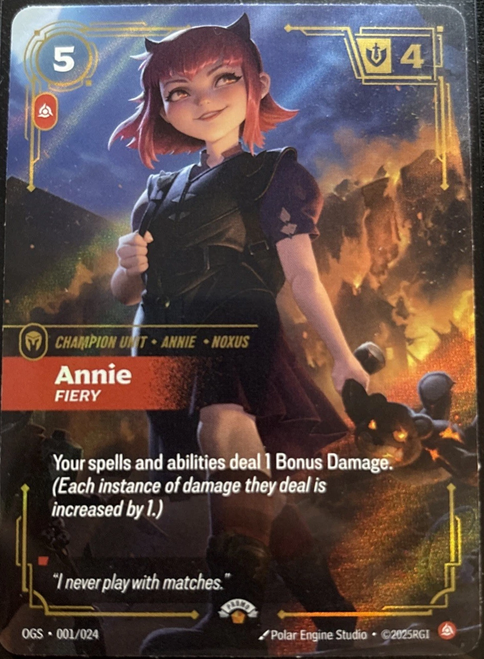 Annie, Fiery art