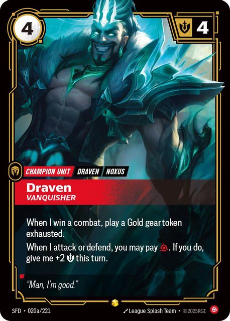 Draven, Vanquisher card art