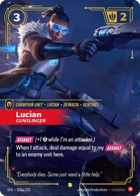 Lucian, Gunslinger card art