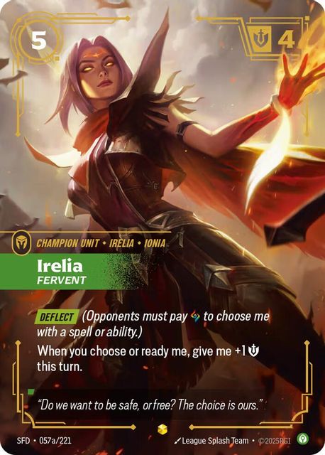 Irelia, Fervent card art