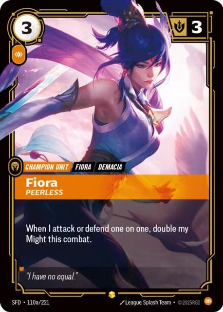 Fiora, Peerless card art