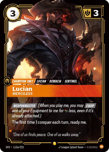 Lucian, Merciless card art