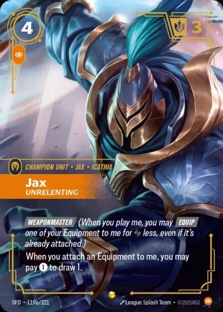 Jax, Unrelenting card art